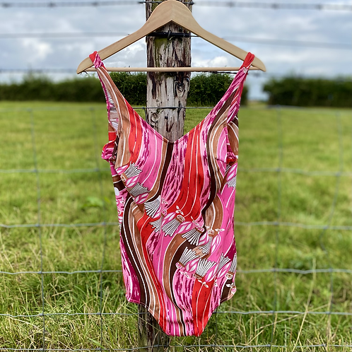 Pink Retro Vintage Swimsuit