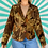 Thumbnail: Brown Velvet Floral Blazer