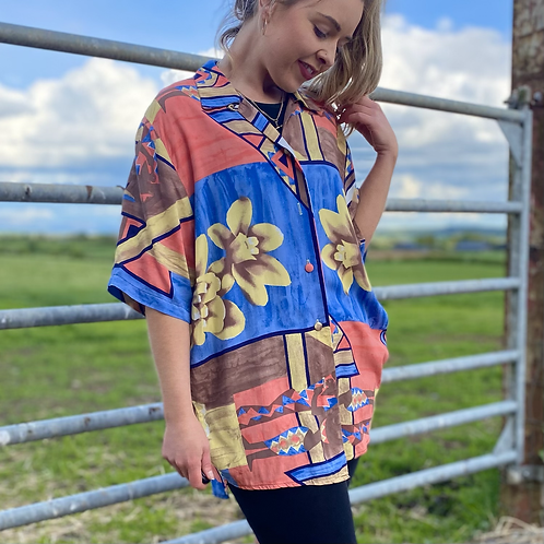 Vintage Pastel Hawaiian Shirt