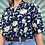 Thumbnail: Navy Floral Silk Blouse
