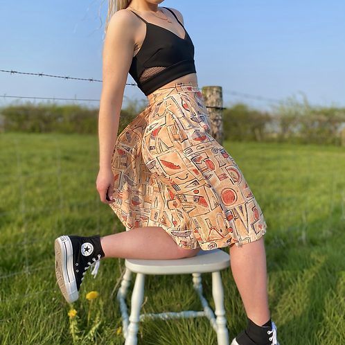Vintage Peach Funky Culottes