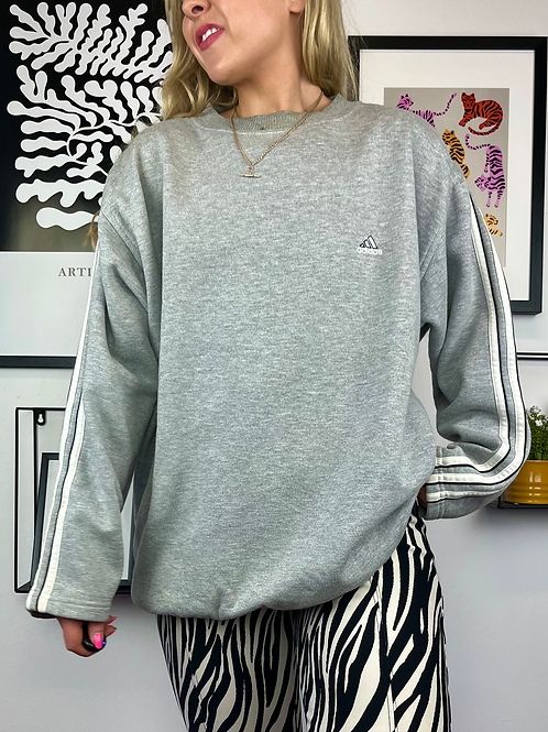 80s Adidas Grey Crewneck 