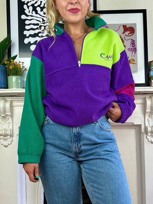Purple Funky Vintage Fleece
