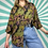 Thumbnail: Green Retro Pattern Blouse 