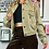 Thumbnail: Cream Cropped Denim Jacket