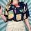 Thumbnail: Vintage Navy Floral Blouse