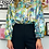 Thumbnail: Blue Floral Round Neck Blouse