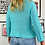 Thumbnail: Blue Cotton Knit Cardigan