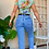 Thumbnail: Blue Floral Silk Crop