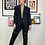 Thumbnail: Vintage Navy Pinstripe Wool Blazer