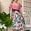 Thumbnail: Pink Floral Pleated Skirt