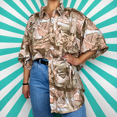 Brown Vintage Funky Shirt 