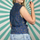Thumbnail: 100% Silk Blue Blouse