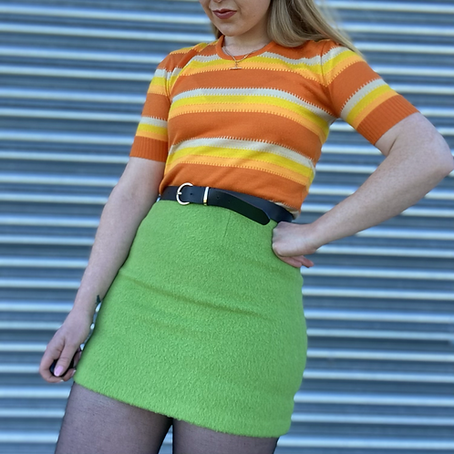 Green Vintage Mini Skirt 