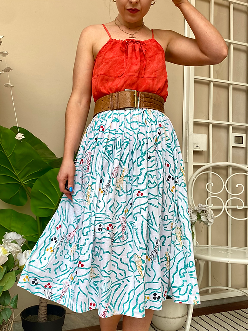 Coral Cami Cropped Top