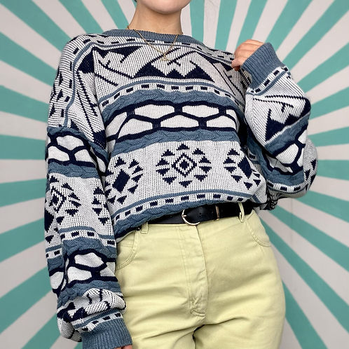 Vintage Navy Funky Knit 