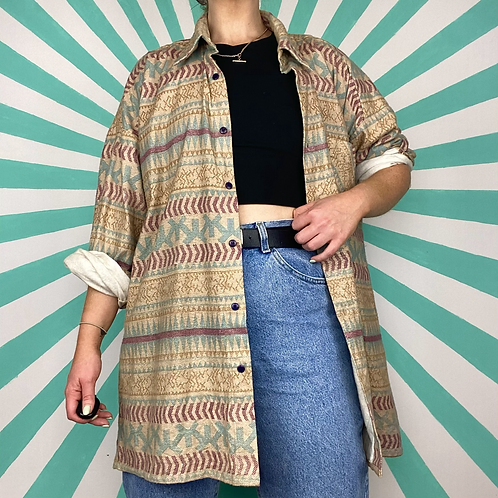 Aztec Patterened Cotton Shirt