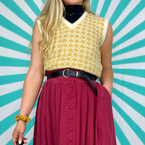 Mustard Funky Knit Vest