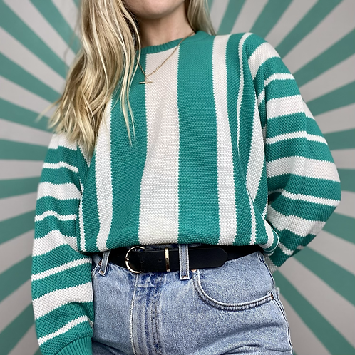 Green Striped Summer Knit