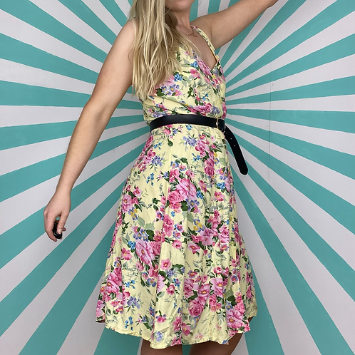 Yellow Floral Summer Dress