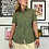 Thumbnail: Green Khaki Fitted Shirt