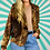 Thumbnail: Brown Velvet Floral Blazer