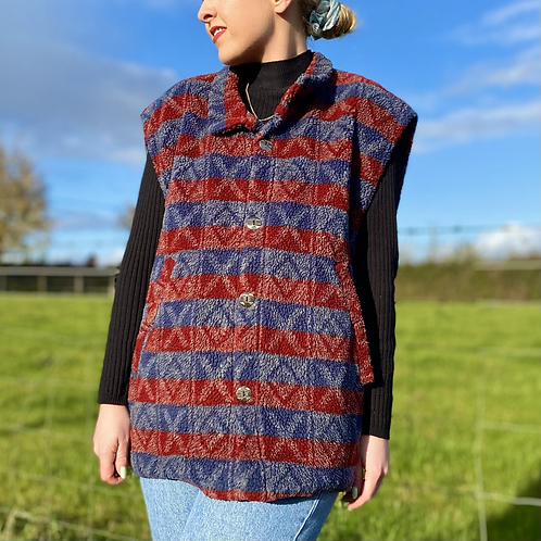 Blue Funky Fleece Gilet