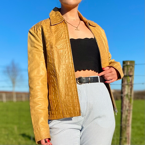 Mustard Leather Jacket 
