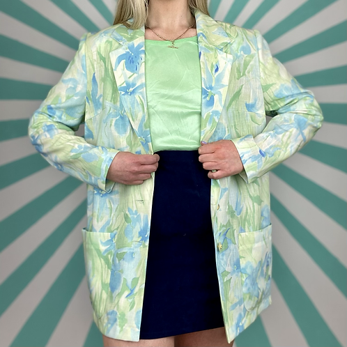 Blue Floral Summer Blazer