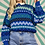 Thumbnail: Blue Funky Knit Jumper