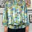 Thumbnail: Blue Floral Round Neck Blouse