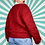 Thumbnail: Red Lined Wool Cardigan