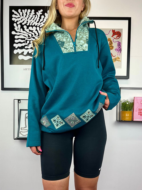 Blue Funky Fleece Sweater