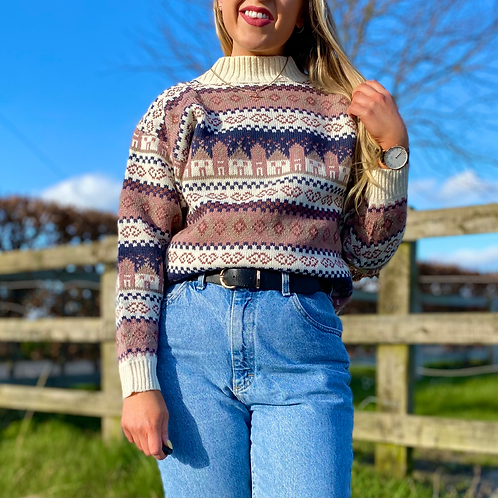 Pink Funky Knit Jumper 