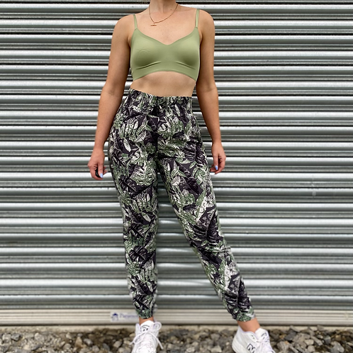 Green Funky Pattern Pants