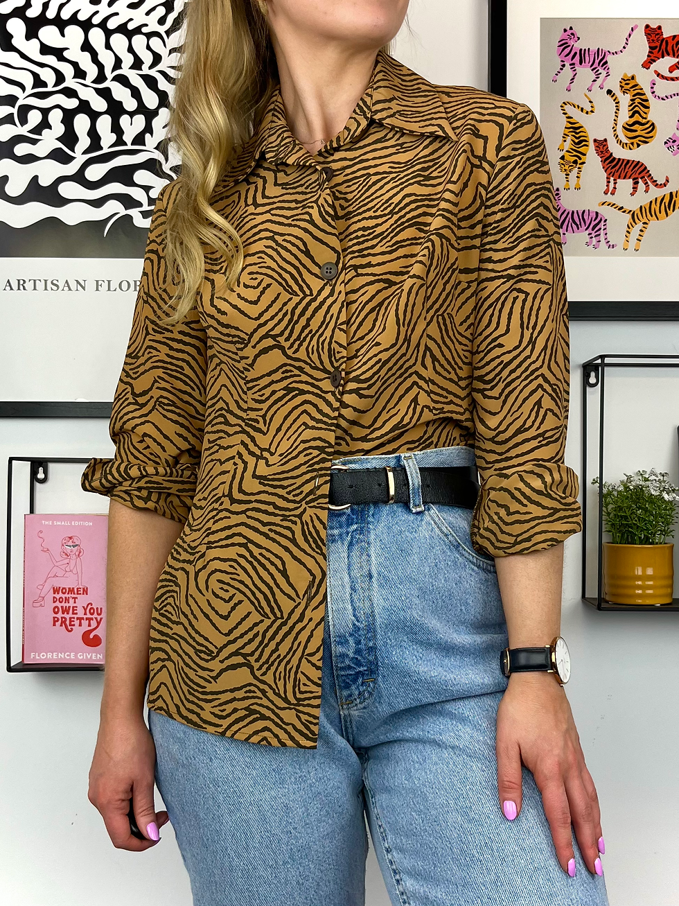 Animal Print Vintage Blouse