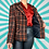 Thumbnail: Burnt Orange Silky Blouse