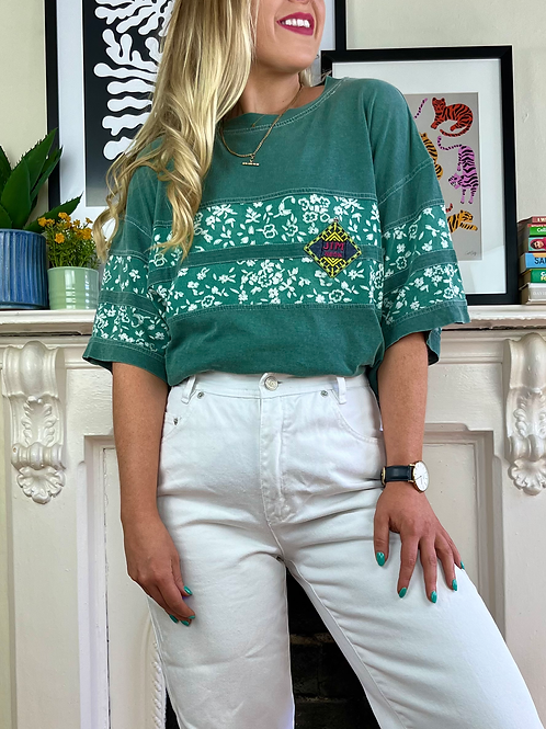 Green Retro Vintage T-Shirt