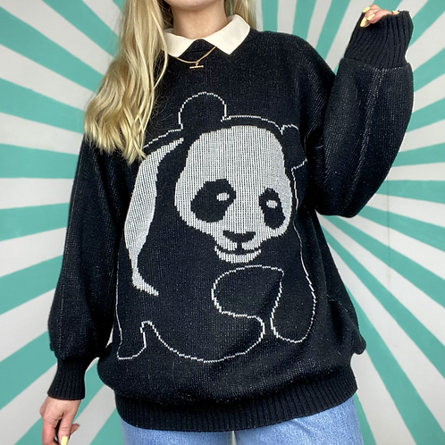 Vintage Panda Knit Jumper