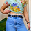 Thumbnail: Blue Floral Silk Crop