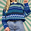 Thumbnail: Blue Funky Knit Jumper