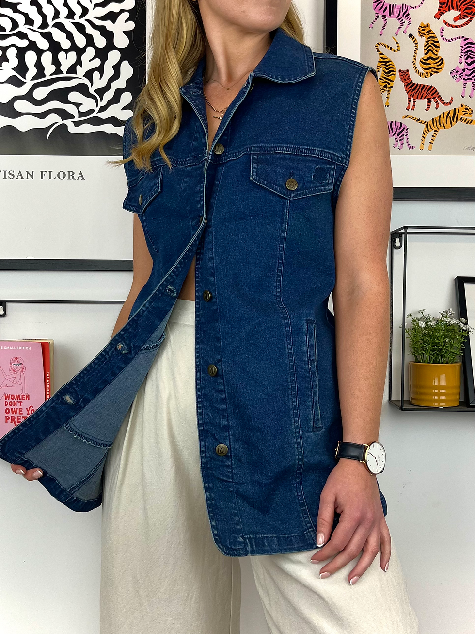 90s Vintage Denim Waistcoat