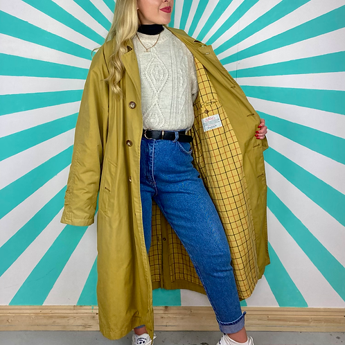 Mustard Vintage Trench Coat 
