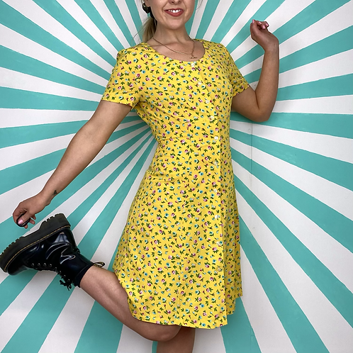 Yellow Floral Summer Dress