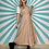 Thumbnail: Beige Chequered Maxi Dress