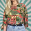 Thumbnail: Vintage Patterned Funky Blouse