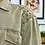 Thumbnail: Cream Cropped Denim Jacket
