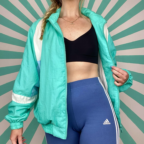 Mint Retro Windbreaker